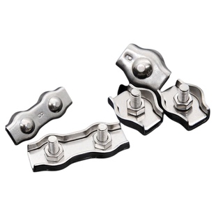 304不锈钢钢丝绳夹头 卡头 锁扣 双卡双夹 卡扣 单夹 接头 锁扣