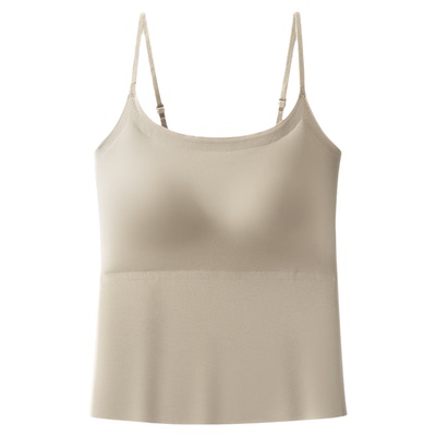 锦纶女无痕吊带背心女内搭带胸