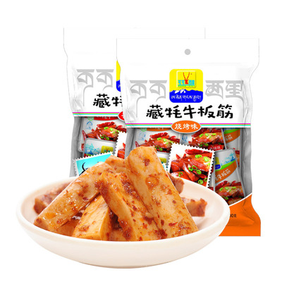 香辣烧烤味牦牛板筋青海西藏特产