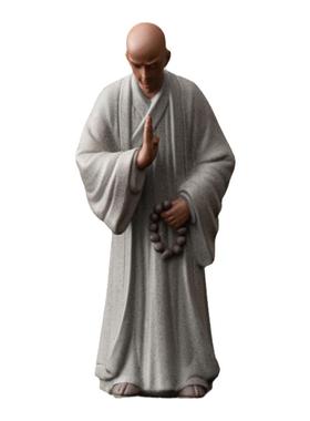 晨翔创意小和尚摆件禅意陶瓷人物