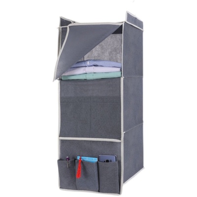 衣橱有帘布艺多层宿舍收纳挂袋