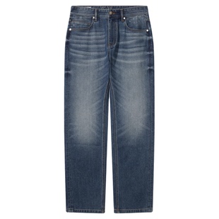 【经典蓝牛】卡宾复古水洗牛仔裤男装2026春季新款直筒休闲长裤子