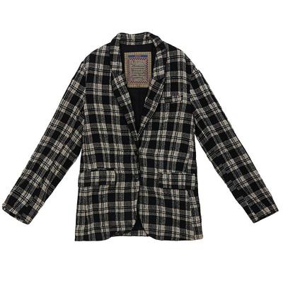 谜底西装呢子大衣女冬季迪木尔风简洁利落宽松西服外套244GD1653