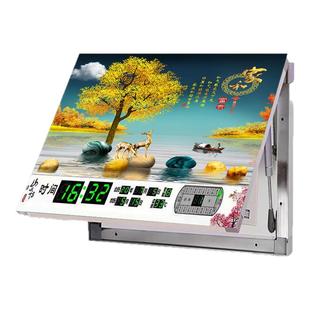 2024年新款万年历电子钟挂墙客厅家用日历时钟表创意电表箱装饰画