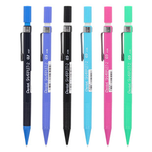 日本派通学生自动铅笔活动铅笔A125 Pentel简约糖果色自动铅笔A-125派通绘图铅笔0.5mm练字学生用带橡皮擦