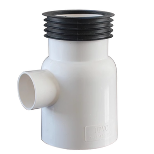 pvc下缩三通带胶圈排水管缩口直接内插弯头铸铁管消音管转换接头