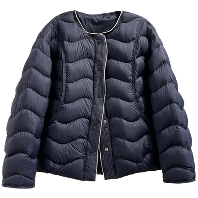 高端大气羽绒服女洋气圆领短外套