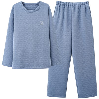 杉杉纯棉加绒加厚圆领保暖家居服