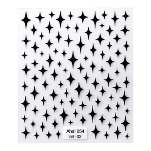 卡妞美甲四星芒贴纸2025新款网红爆款银色星星甲油胶指甲饰品贴画