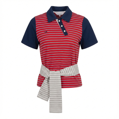 ROLLCALL条纹系结短袖T恤