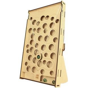 儿童益智桌游步步为营记忆力训练玩具3岁-6岁单人两人木制弹珠台