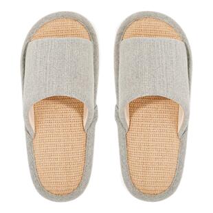 日式春季亚麻拖鞋女2026新款居家室内棉麻厚底布拖鞋男款防滑防臭
