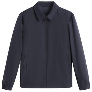 金利来秋冬新款男士外套夹克SOLOTEX 纯色翻领百搭商务休闲外套男