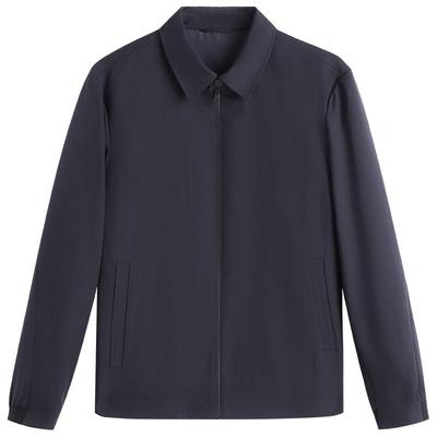 金利来秋冬新款男士外套夹克SOLOTEX 纯色翻领百搭商务休闲外套男