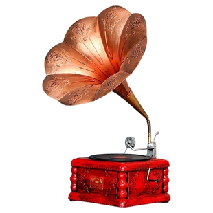 复古风留声机摆件民国上海古董电话机放映机收音机道具装饰老物件