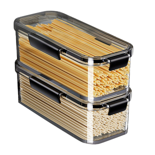 面条收纳盒食品级挂面意面长方形防虫密封保鲜盒冰箱葱香菜收纳盒
