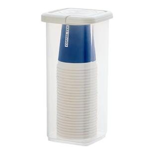 一次性杯子收纳盒桌面防尘置物架放纸杯神器水杯塑料杯专用存放盒