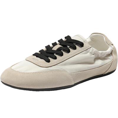 百丽女鞋子平底透气复古德训鞋春夏新款薄底运动休闲鞋D9C1DCM5