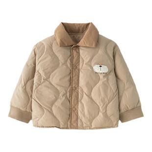 欢喜小熊男童冬季棉服衣服宝宝夹棉新款冬装儿童外出保暖外套童装