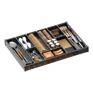 工具抽拉篮厨房橱柜洗碗机上方薄抽屉内置收纳筷子刀叉抽中抽拉篮