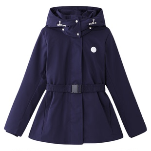 ELLE ACTIVE女装户外保暖连帽羽绒服25年冬款高级感立领收腰外套