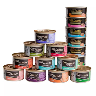 腐败猫德国Miamor迈阿咪密挑食慕斯主食猫罐头湿粮小白罐防伪可查