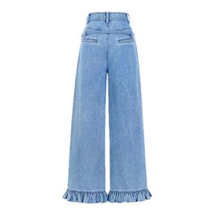 ORA GENESIS2025年秋季新品金属蝴蝶结气质百搭腰带烫钻牛仔裤