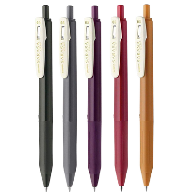 斑马牌按动式中性笔复古色网红笔