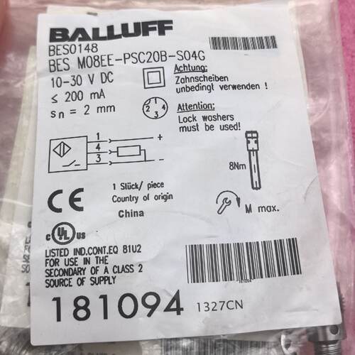 【请询价】巴鲁夫BES0148 BES M08EE-PSC20B-S0