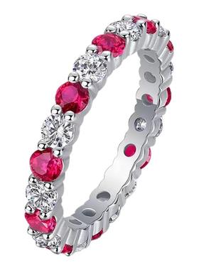 Nicole Jewelry 培育彩宝纯银戒指女设计感轻奢新年礼物本命年