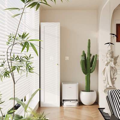 钢制阳台窄柜收纳柜防晒铁皮家用墙角落地储物置物柜矮柜杂物柜子