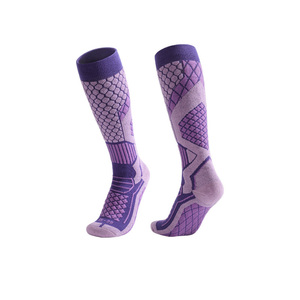 易流滑雪袜女男专业单双板户外棉长筒冬季防滑加压缩加厚抑菌保暖