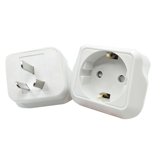 AP7进口电器转换器 欧标插孔 德标转国标插头 德国韩国电器国内用