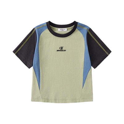 半度闲夏季女童圆领原创短袖T恤