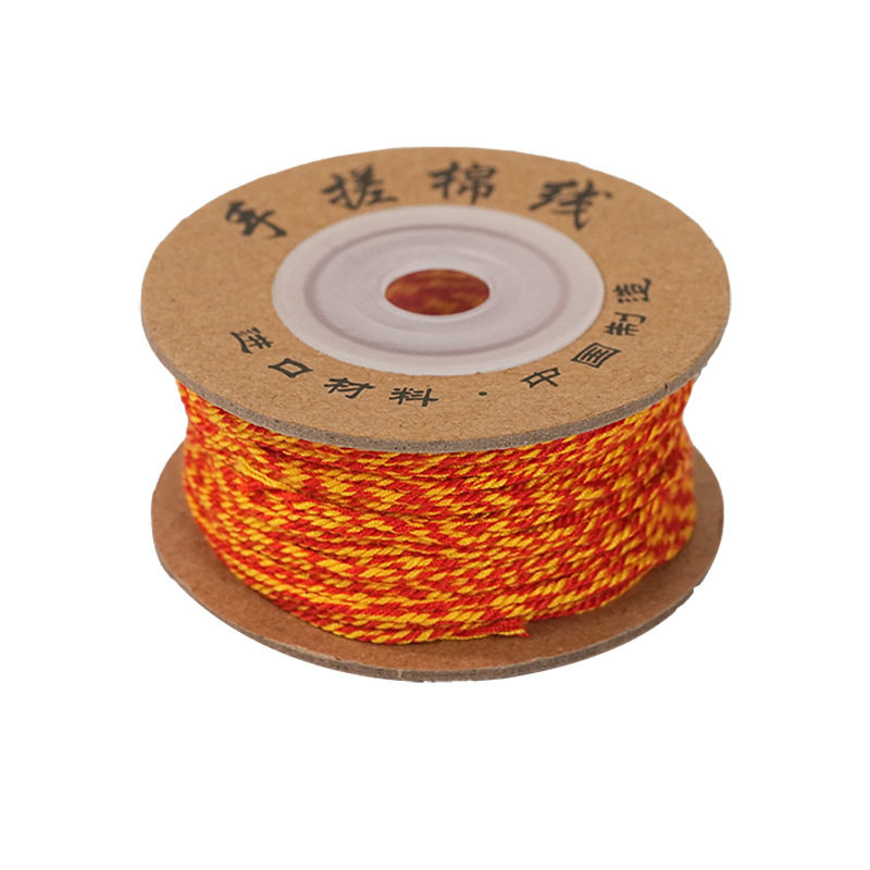 藏式手搓棉线手工编织绳diy棉绳