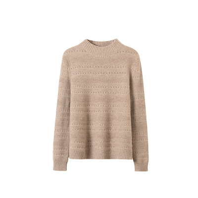 日神2025新款纯色半高领羊绒衫