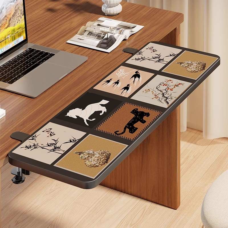 可折叠桌面延长板书桌加长延伸板加宽手托支架办公桌拓展置物板