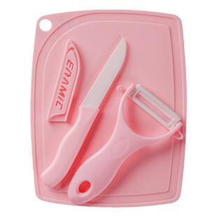 利瓷陶瓷刀水果刀便携式瓜果刀家用学生辅食刀具小菜板套装不生锈