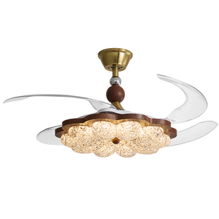 科耐宏隐形风扇灯法式中古风吊扇灯2025新款高级感卧室全光谱护眼