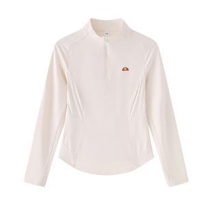 [钟雯冠同款]ellesse小贝壳网球服秋冬跑步内搭上衣速干长袖T恤女