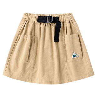 【纯棉】嘟嘟家女童裙子春季宝宝工装短裙儿童新款半身裙洋气春装