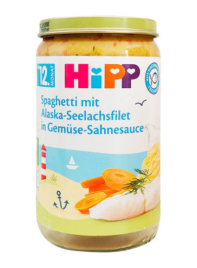 Hipp婴幼儿有机奶酪菠菜意面泥
