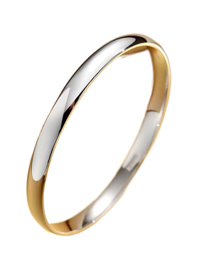 9999纯银手镯女友光面闭口素圈