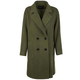 名师路毛呢外套女冬季新款羊毛女大衣双排扣中长款宽松长袖