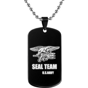 反恐精英特种兵海豹突击队三角州美军军牌项链男款吊坠钛钢狗牌