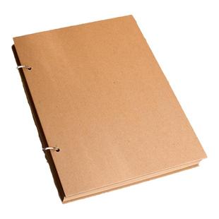 牛皮纸活页本册子毕业档案册A4黑卡成长手册自制相册本厚幼儿园礼物手帐本同学录可拆卸DIY相册硬卡纸