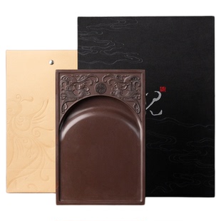 张小凤宋坑端砚文房四宝笔墨纸砚可研墨天然墨条笔舔墨碟墨汁仿古砚台书法专用书法摆件精品礼盒徽墨送礼