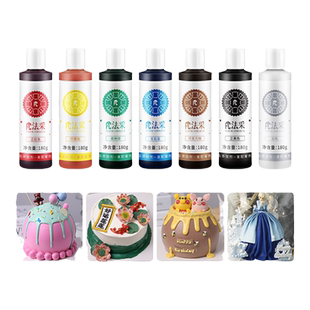 FC法采可食用色素烘焙奶油蛋糕食品级翻糖膏调色剂大红黑白金蓝ac