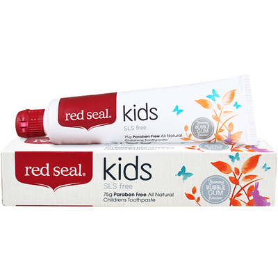 进口红印儿童牙膏无氟不含发泡剂