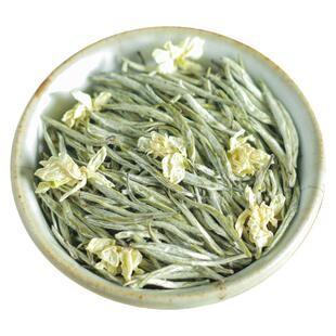 2025新茶明前银针大白毫兰雪茉莉花茶浓香型特级炒花飘雪茶叶125g